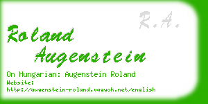 roland augenstein business card